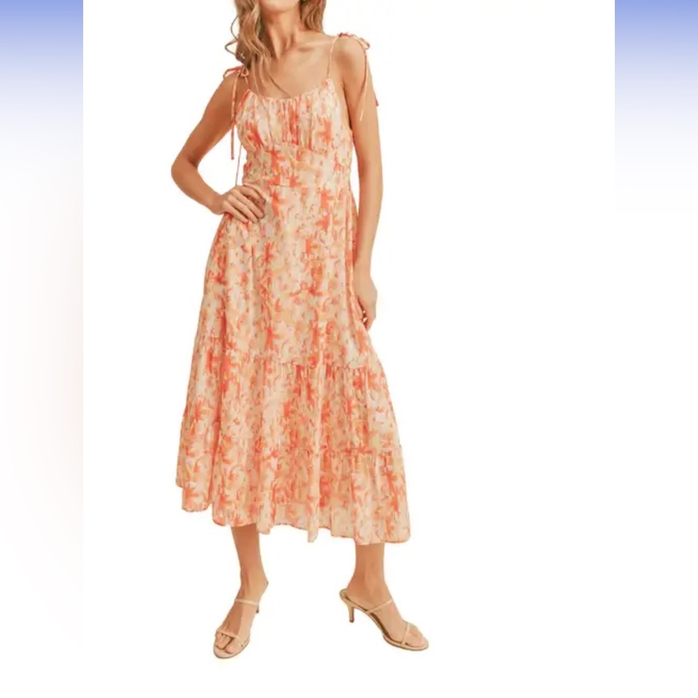 Lush Tie Strap Midi Dress
